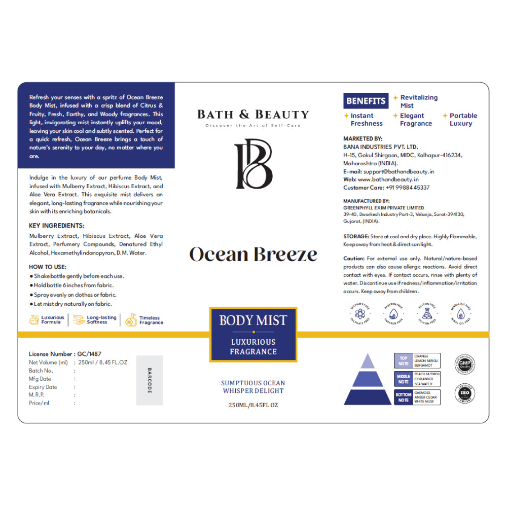 Ocean Breeze Body Mist